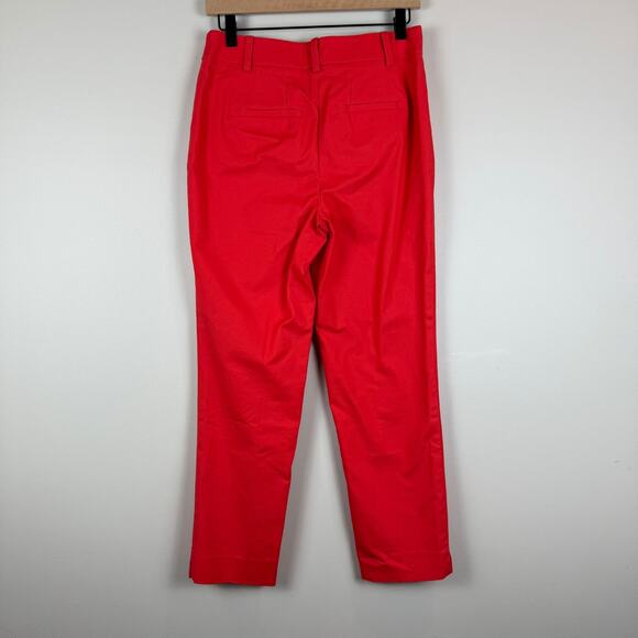 Boden Richmond Pants Womens 4R Red Stretch Straight Flat Front Trousers Career - Picture 3 of 7